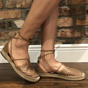 Aquazzura Blondie Espadrilles Shoes Lace Up 36 /6